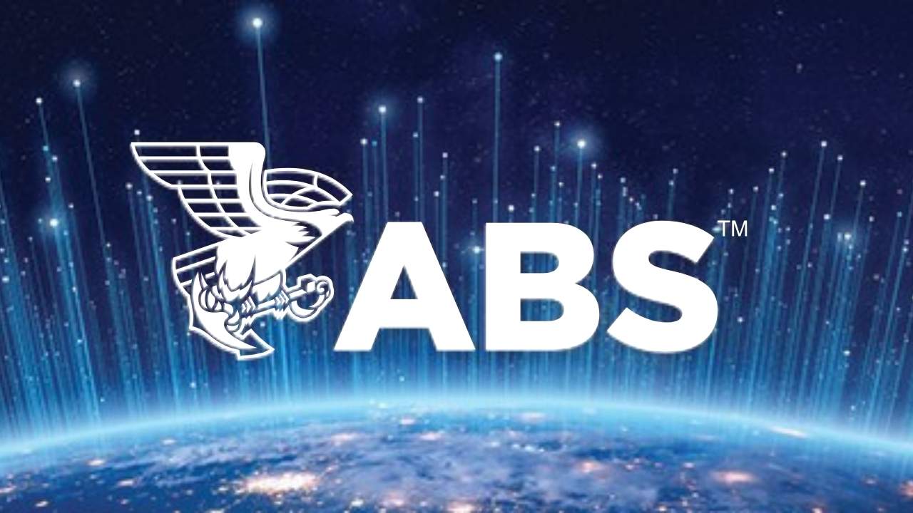 Graphic of the ABS logo with a blue background and light effects over a globe.