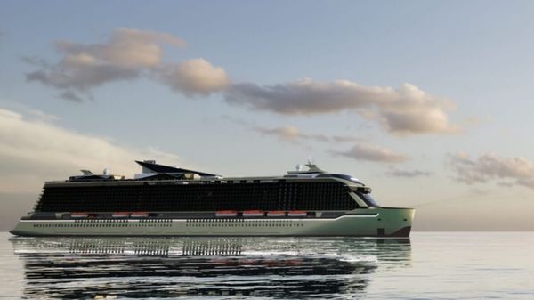 Meyer Turku's net-zero vessel concept render.
