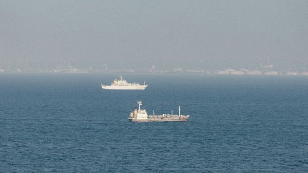 Two vessels at sea.