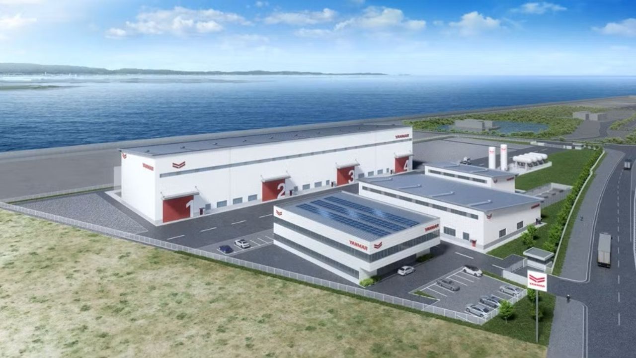 Yanmar hydrogen engine test facility render.