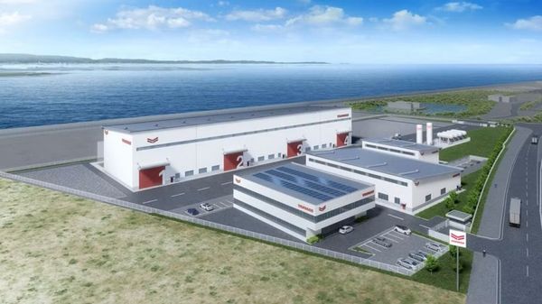 Yanmar hydrogen engine test facility render.