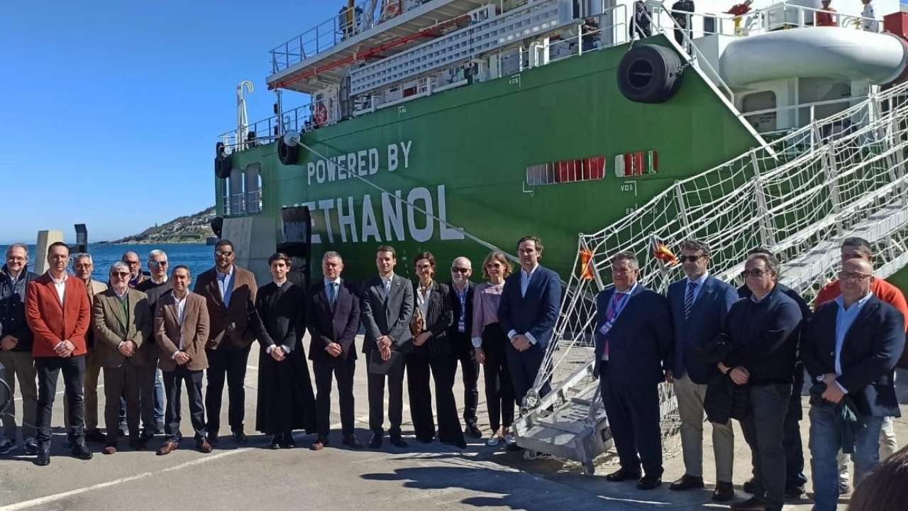 Maya Cosulich vessel at the Port of Ceuta during welcome ceremony.
