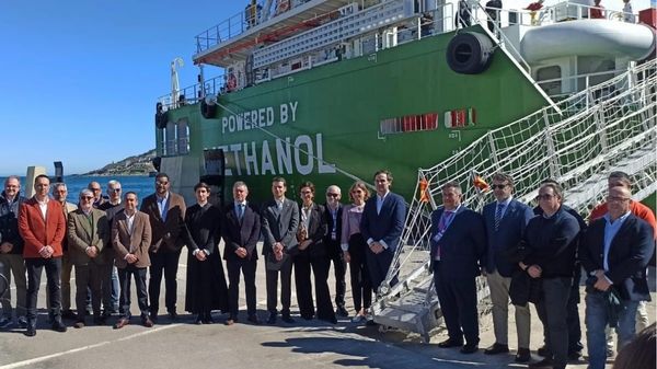 Maya Cosulich vessel at the Port of Ceuta during welcome ceremony.