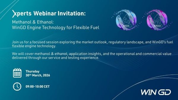 WinGD methanol and ethanol webinar invitation.
