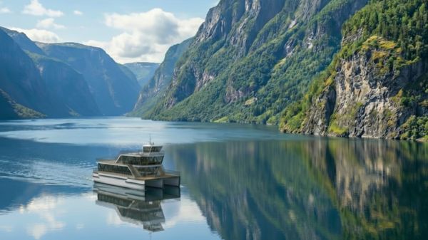 Brim Explorer’s fully electric passenger vessel concept render