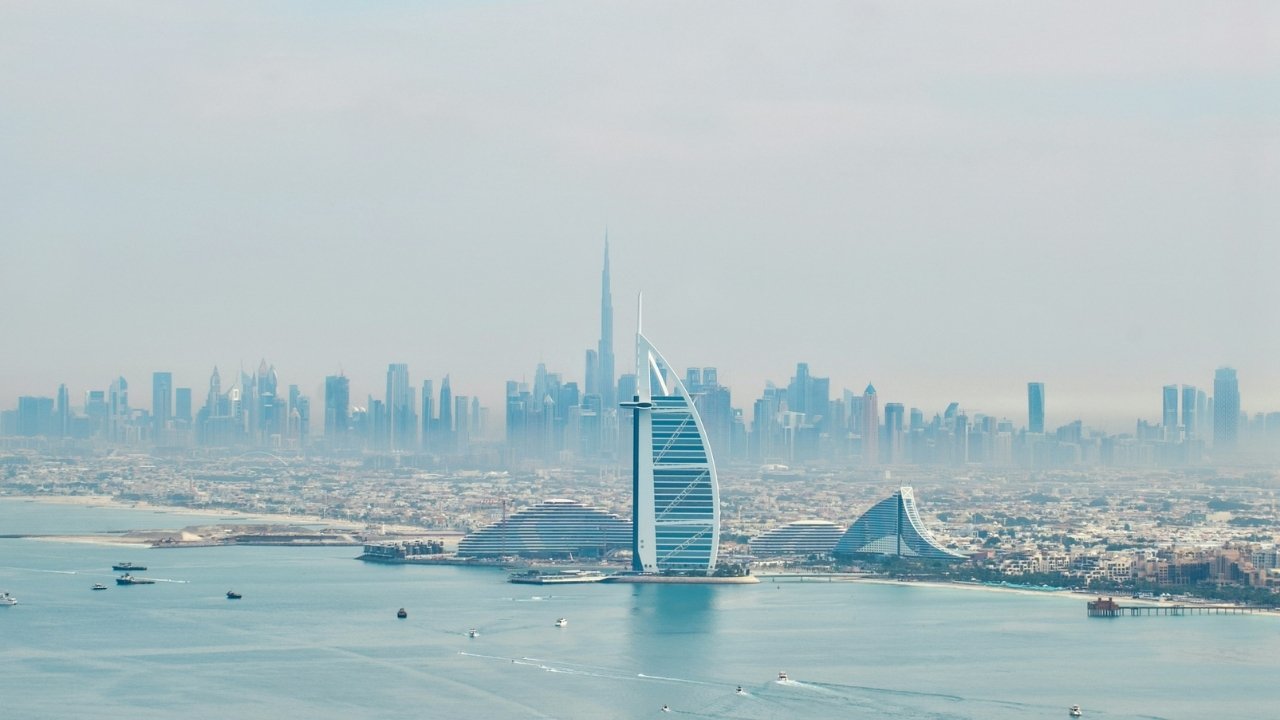 Dubai skyline.