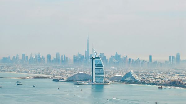 Dubai skyline.