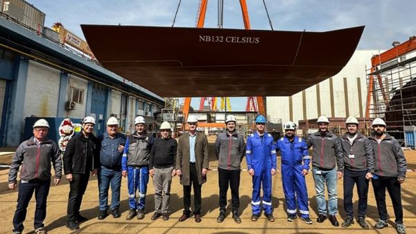 Keel-laying ceremony of Celsius.