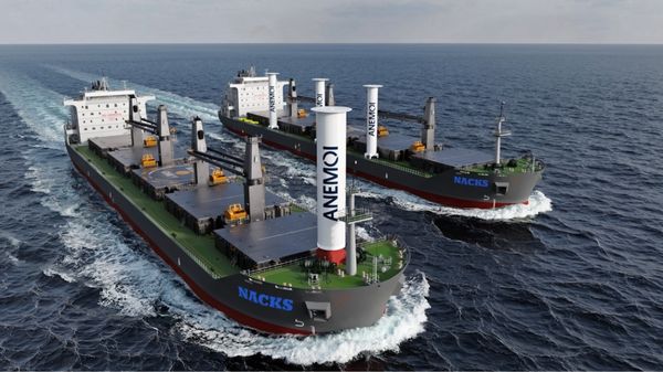 NACKS bulk carriers with rotor sails.