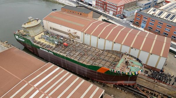 Aerial view of Bahía Beatriz vessel.