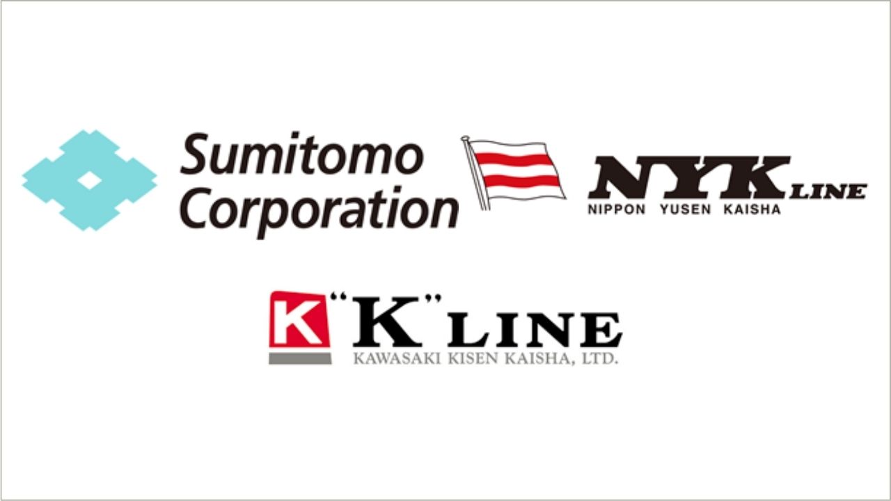 Kawasaki Kisen Kaisha (K Line), Sumitomo Corporation and NYK Line logo.