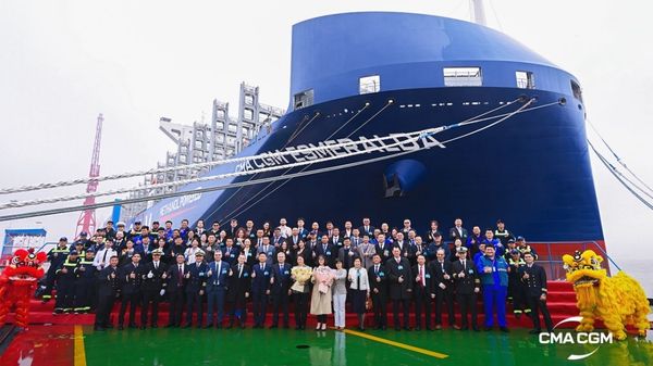 CMA CGM Esmeralda naming ceremony.
