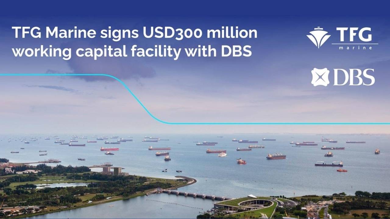 TFG Marine and DBS USD 300 million working capital facility graphic.