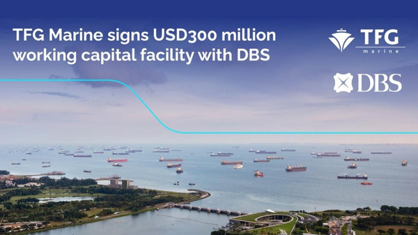 TFG Marine and DBS USD 300 million working capital facility graphic.