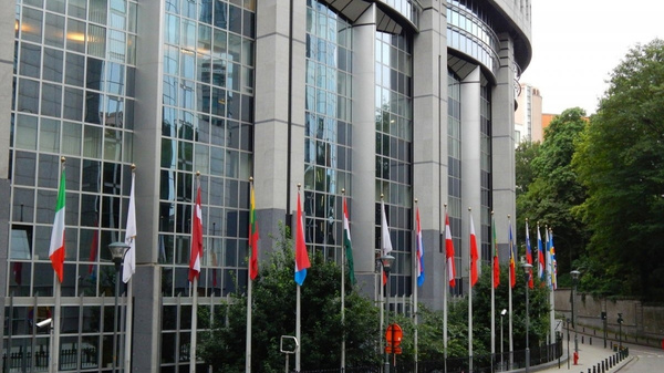 European Parliament building in Brussels.
