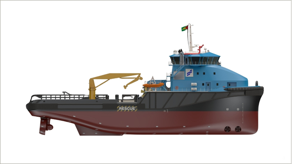 Rendering of an electric tug.