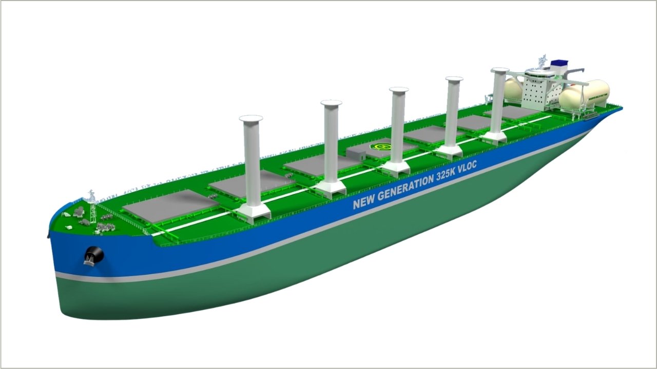325,000-dwt Newcastlemax vessel render.