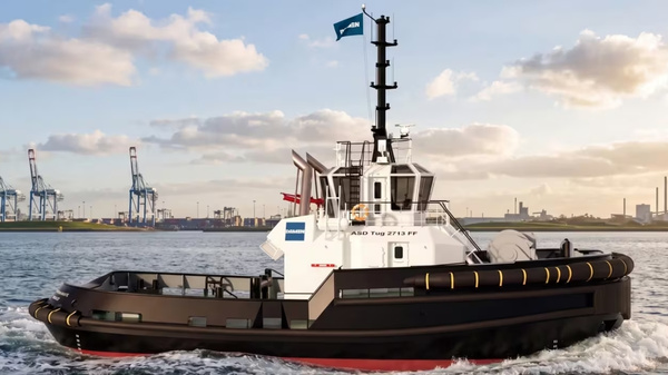 Damen ASD Tug 2713 Fuel Flexible (FF) vessel graphic.