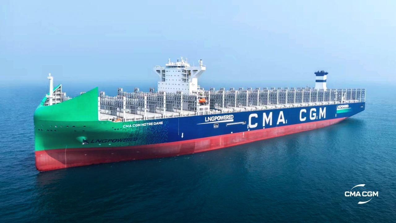 CMA CGM Notre Dame vessel.