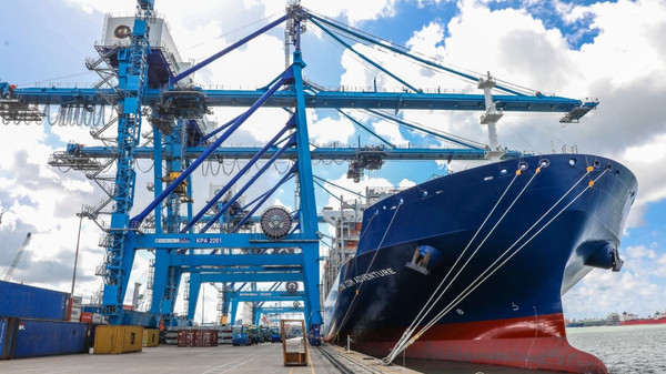 CMA CGM Adventure vessel at Port of Mombasa.
