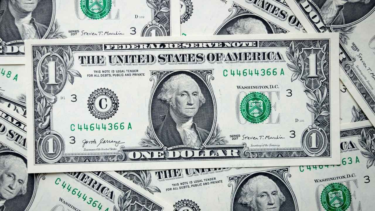 US dollar banknotes.