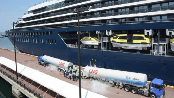Luminara vessel truck-to-ship bunkering.