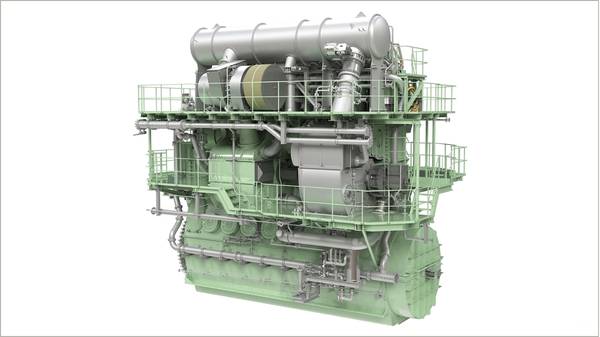 Everllence B&W S60ME-C10.5-GI-EcoEGR engine render.