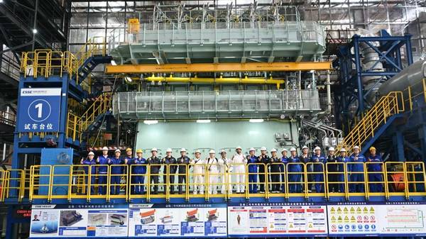 Factory acceptance test (FAT) for X72DF-A ammonia engine.