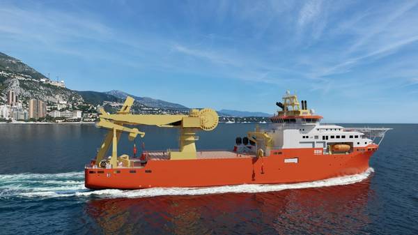Deepwater offshore installation vessel (OIV) render.