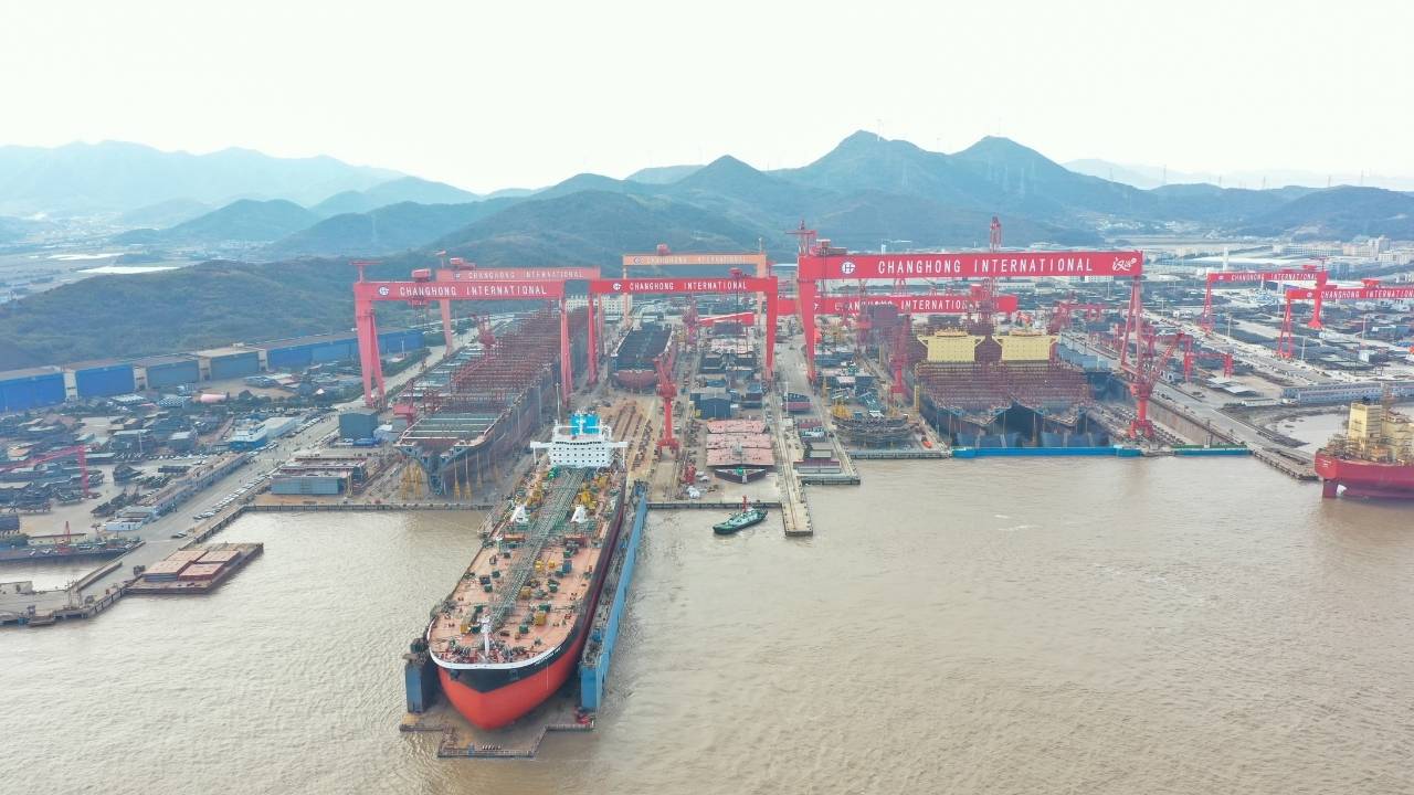 Changhong International Shipyard aerial view.