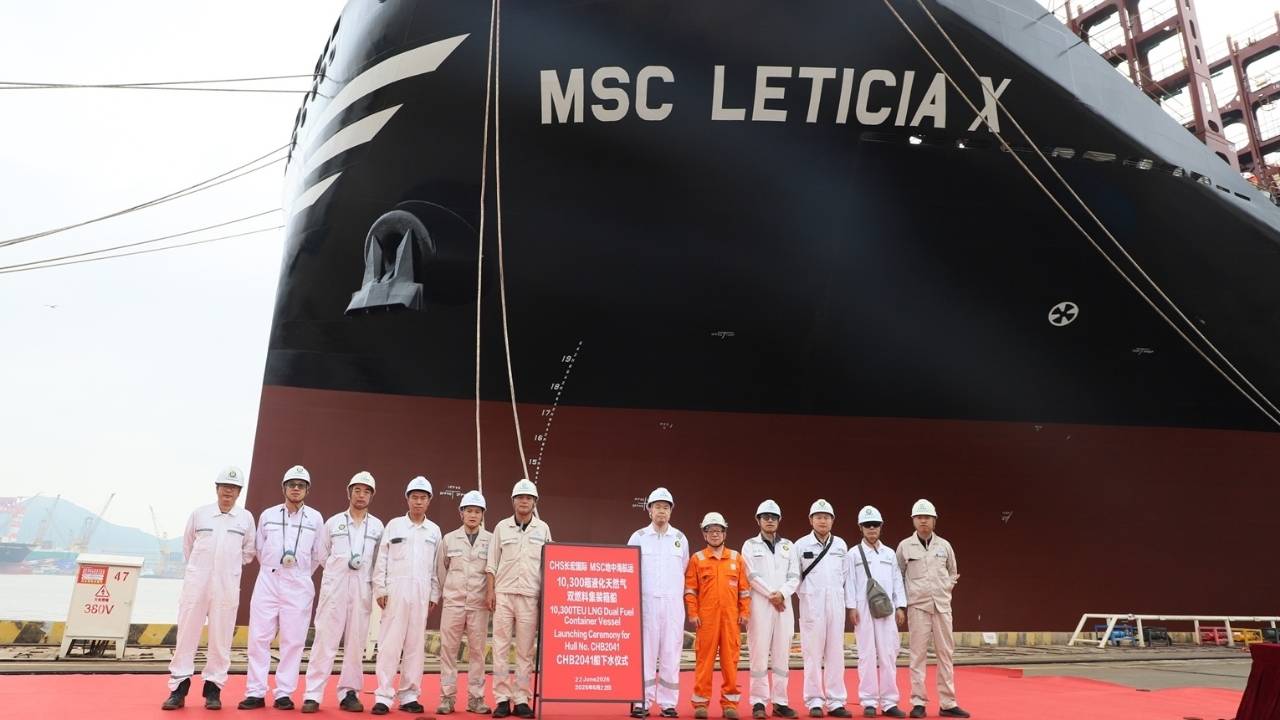 Launching ceremony of MSC Leticia X vessel.