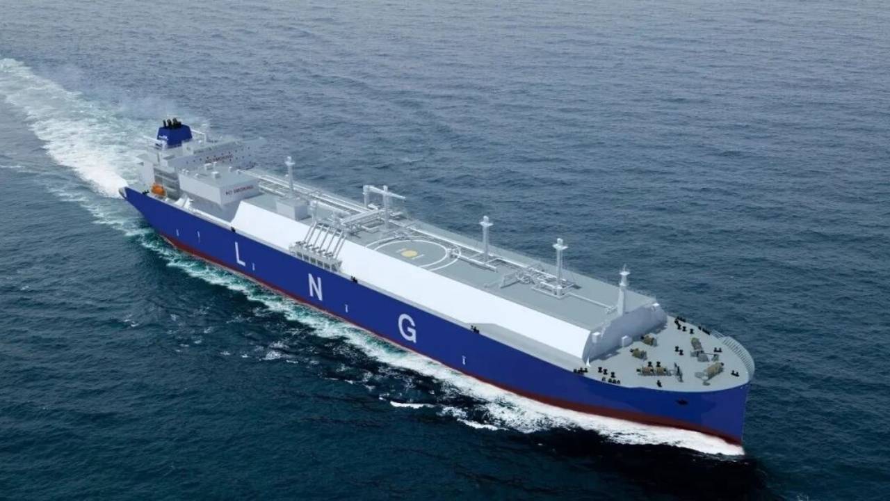175,000-cbm LNG carrier vessel render.