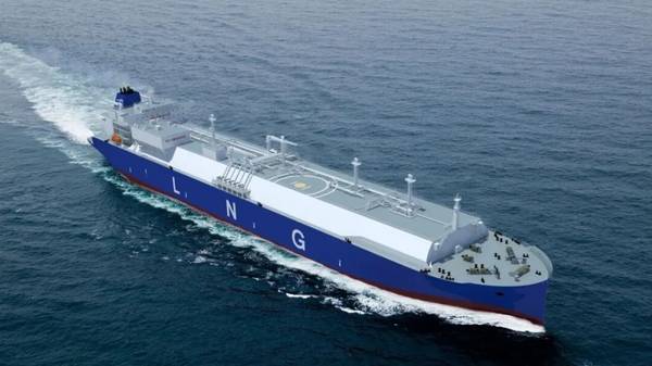 175,000-cbm LNG carrier vessel render.