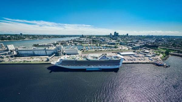 Port of Quebec aerial view.