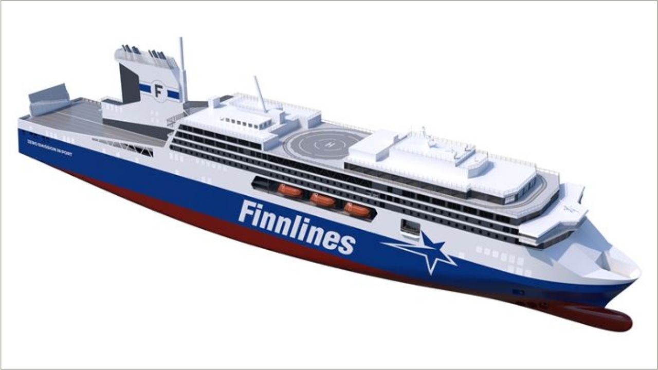 Finnlines ro-ro passenger vessel render.
