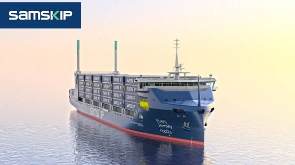 Samskip SeaShuttle vessel render.