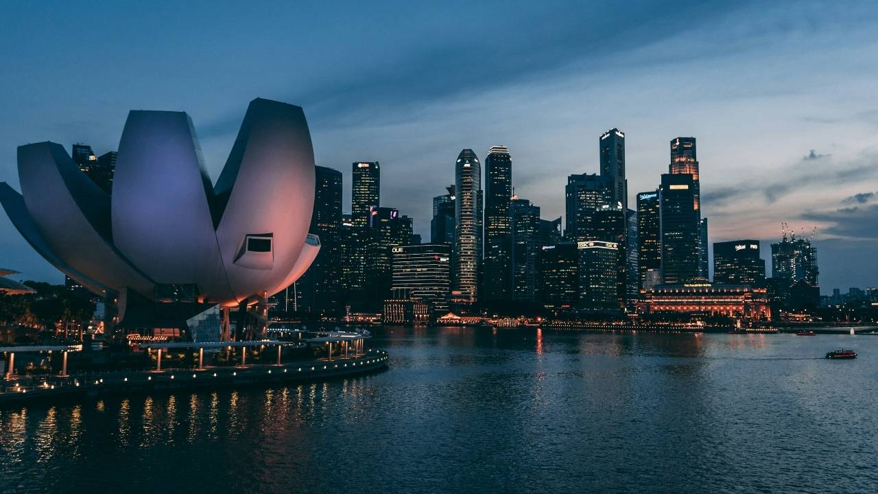 Singapore skyline.