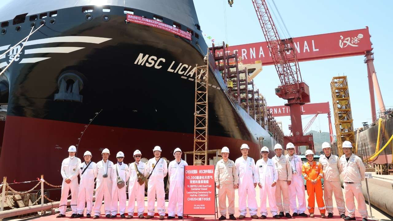 Launching ceremony of MSC Licia X vessel.