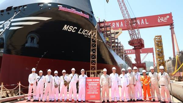 Launching ceremony of MSC Licia X vessel.