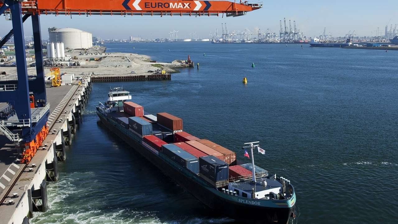 Barge at Euromax terminal.