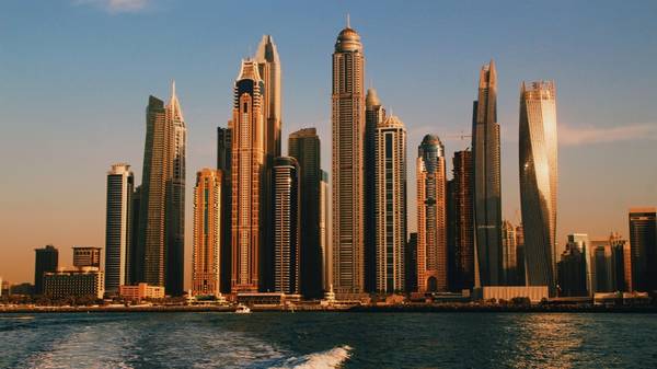 Dubai Marina skyline.