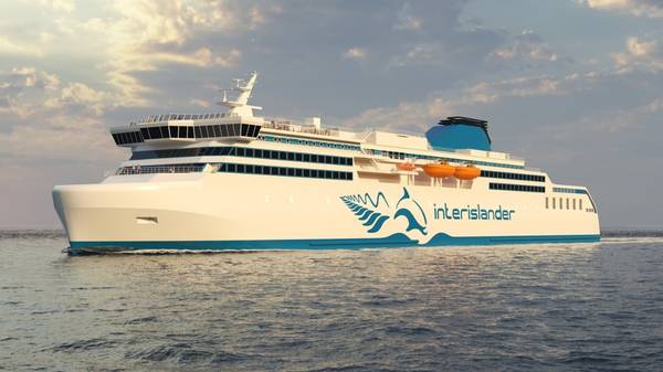 Ro-Pax ferry render.