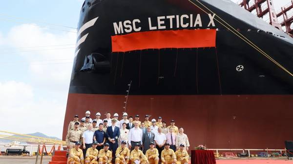 MSC Leticia X naming and delivery ceremony.