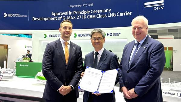 AiP award ceremony for 271,000-cbm LNG carrier (LNGC) design.