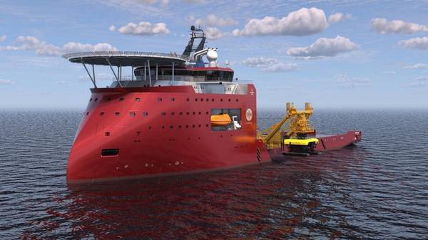 Trenching vessel render.