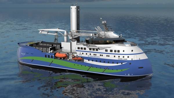 ULSTEIN SX222 offshore wind vessel render.