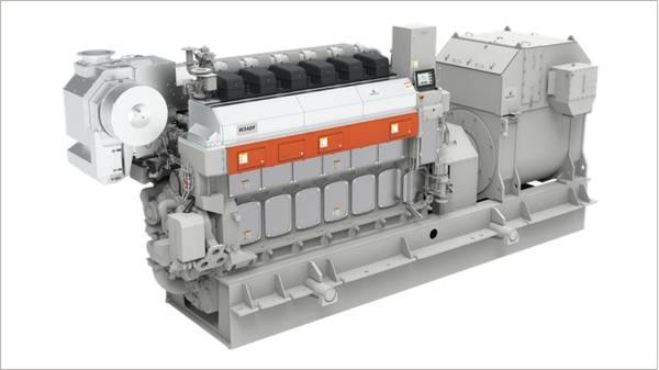Wartsila 34DF engine render.