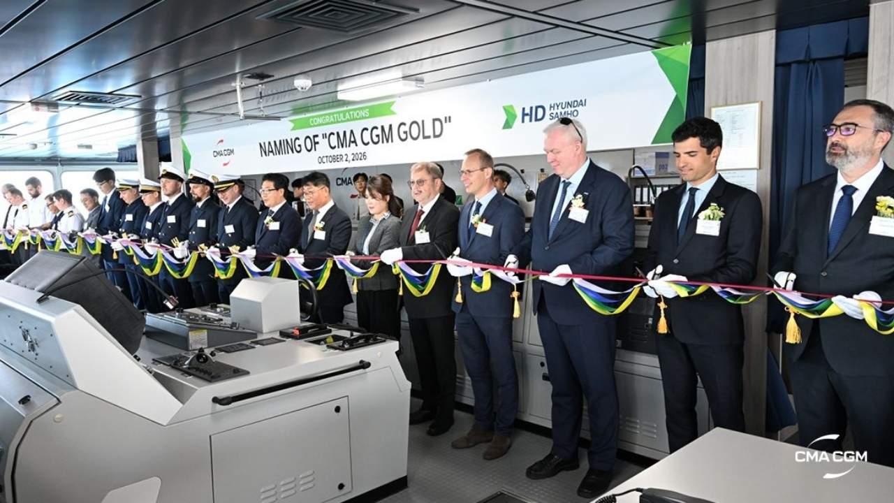 CMA CGM Gold naming ceremony.