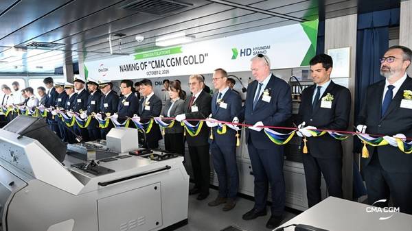 CMA CGM Gold naming ceremony.