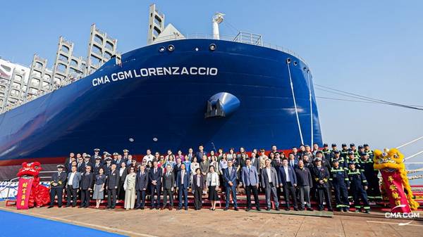 CMA CGM Lorenzaccio naming ceremony.